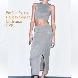 ZARA 2 Piece Set NWT Co-ord Set Party Festival Concert Fun Christmas NYE Holiday